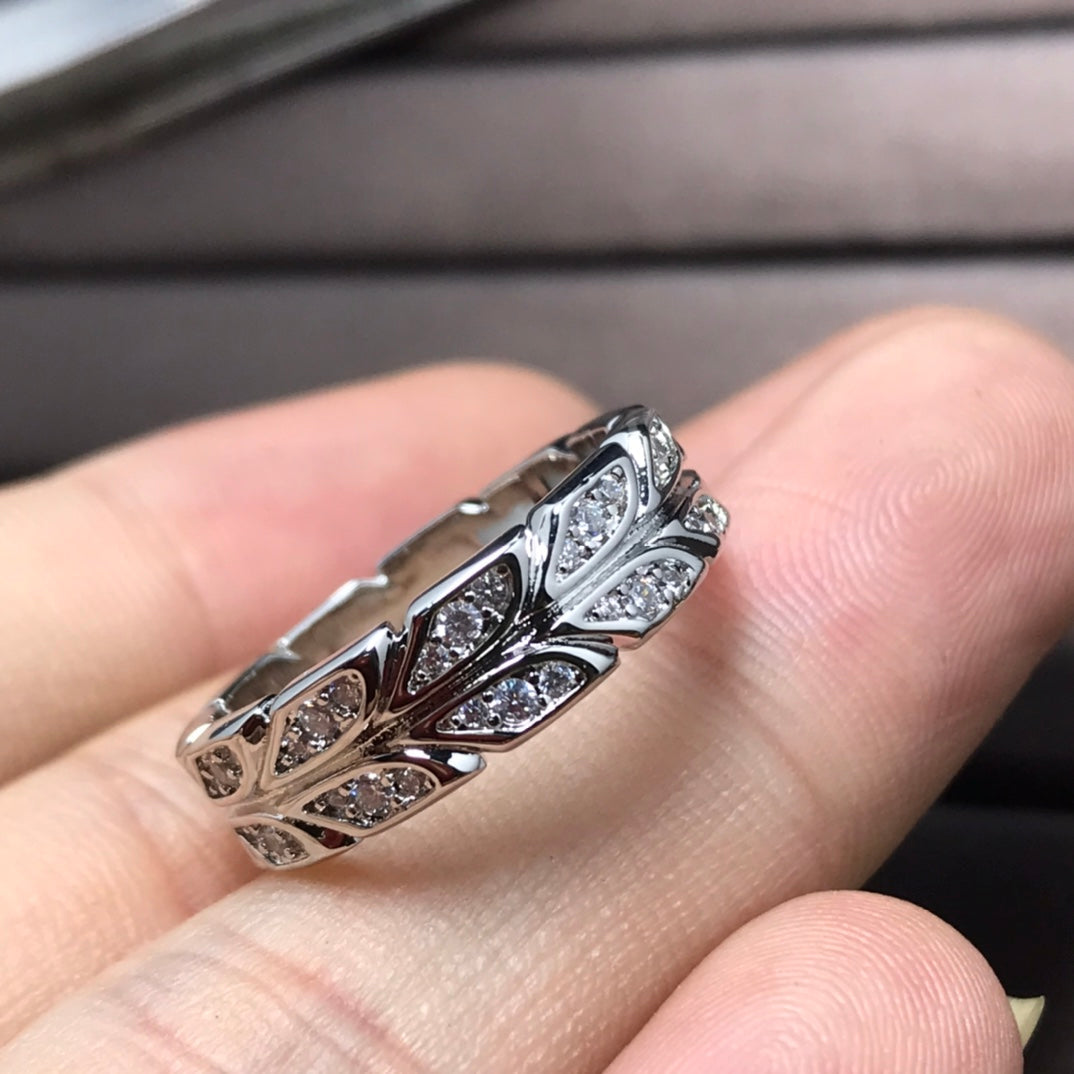 [Hevara Jewelry]OLIVE LEAF RING DIAMONDS