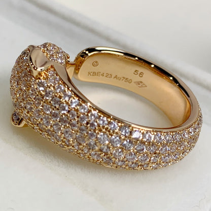 [⭐Hevara Jewelry]PANTHERE PINK GOLD DIAMOND RING