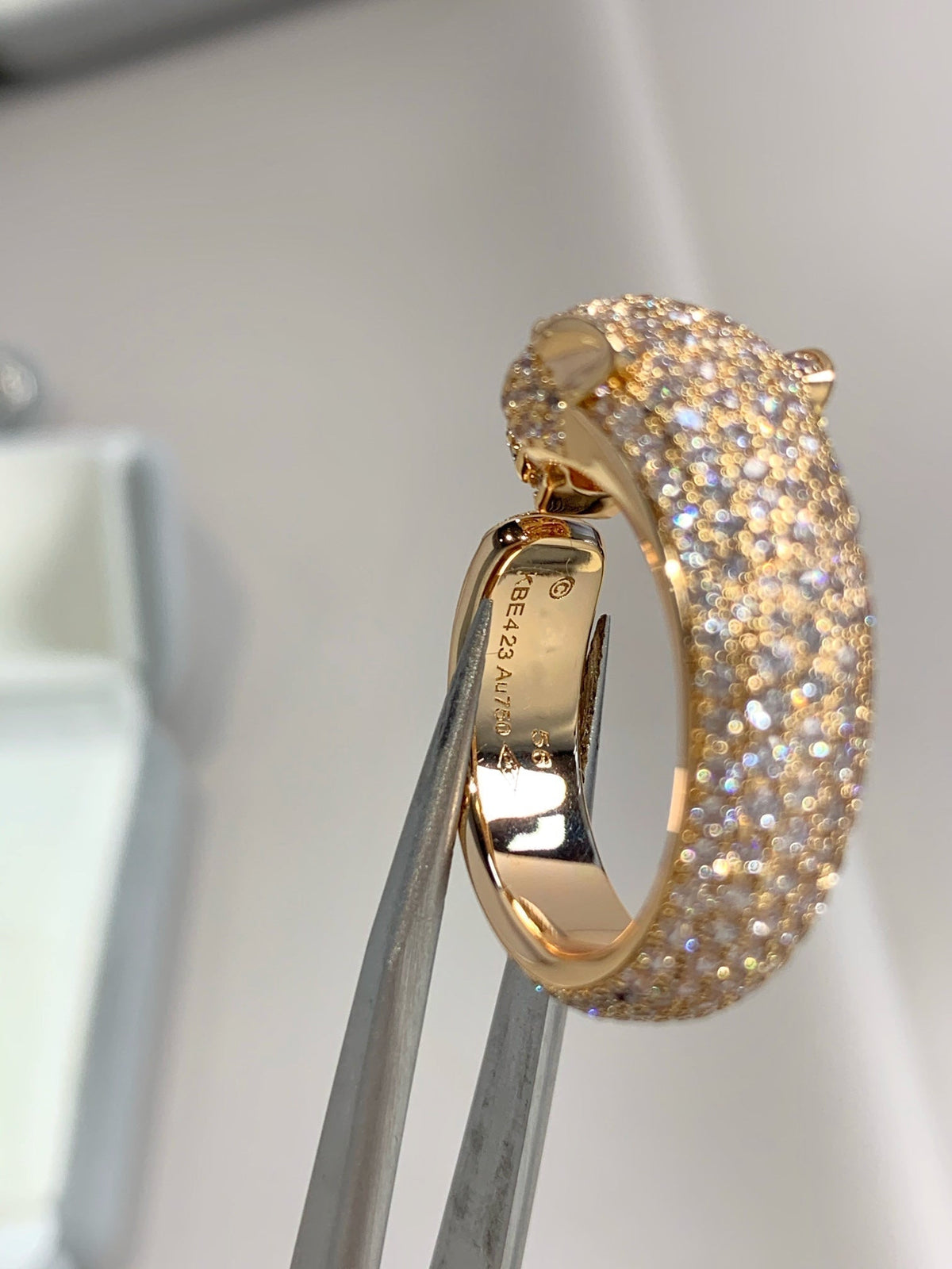 [⭐Hevara Jewelry]PANTHERE PINK GOLD DIAMOND RING
