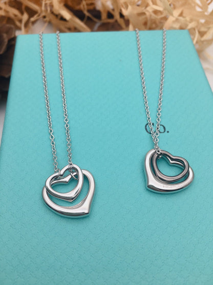 [Hevara Jewelry]OPEN HEART SILVER NECKLACE
