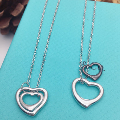 [Hevara Jewelry]OPEN HEART SILVER NECKLACE