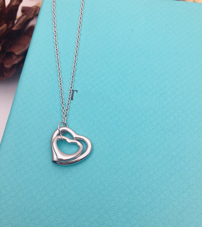 [Hevara Jewelry]OPEN HEART SILVER NECKLACE