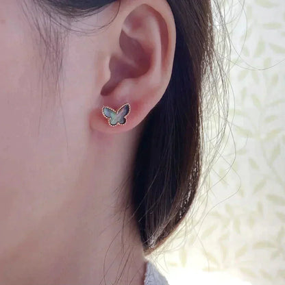[⭐Hevara Jewelry]BUTTERFLY DARK MOP  EARRINGS