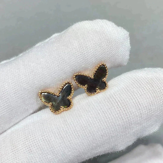[⭐Hevara Jewelry]BUTTERFLY DARK MOP  EARRINGS