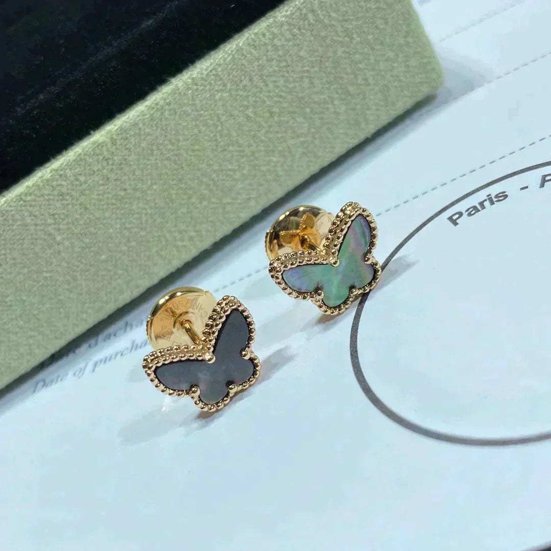 [⭐Hevara Jewelry]BUTTERFLY DARK MOP  EARRINGS