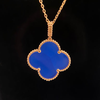 [⭐Hevara Jewelry]CLOVER 25MM NECKLACE TURQUOISE ROSE GOLD