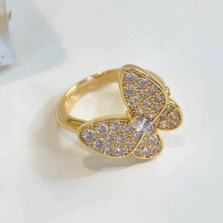 [⭐Hevara Jewelry]BUTTERFLY DIAMOND RING