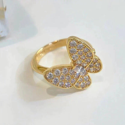 [⭐Hevara Jewelry]BUTTERFLY DIAMOND RING