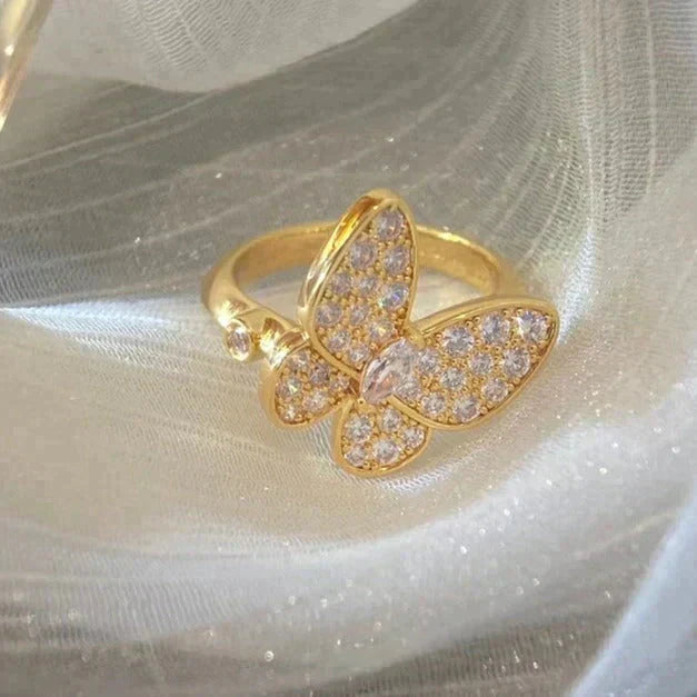 [⭐Hevara Jewelry]BUTTERFLY DIAMOND RING