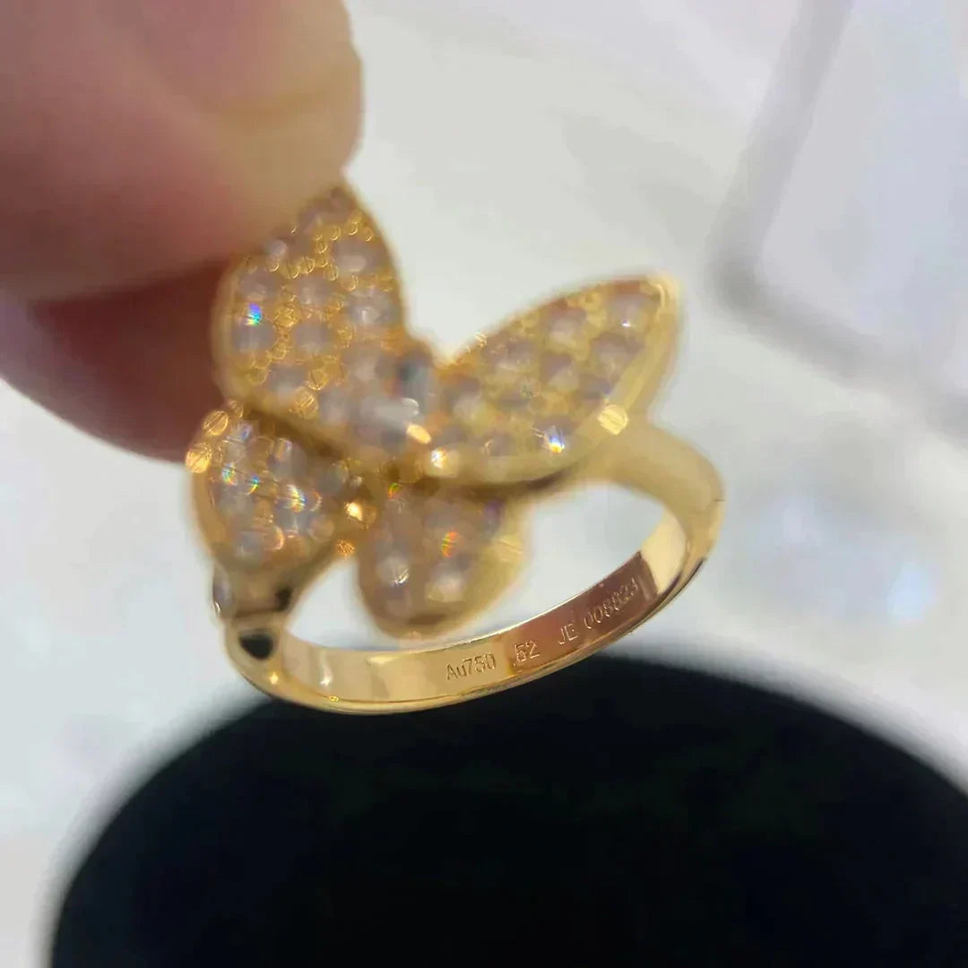 [⭐Hevara Jewelry]BUTTERFLY DIAMOND RING