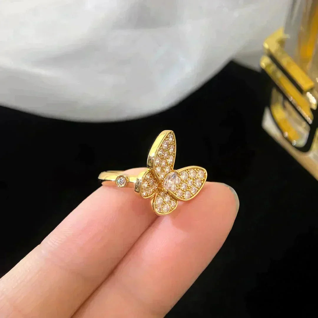 [⭐Hevara Jewelry]BUTTERFLY DIAMOND RING