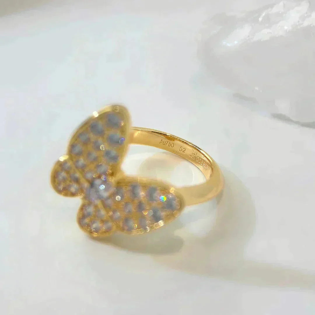 [⭐Hevara Jewelry]BUTTERFLY DIAMOND RING