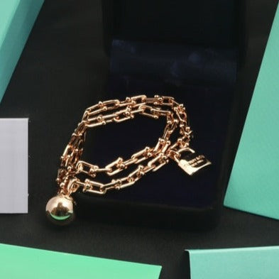 [Hevara Jewelry]HARDWEAR WRAP PINK GOLD BRACELET