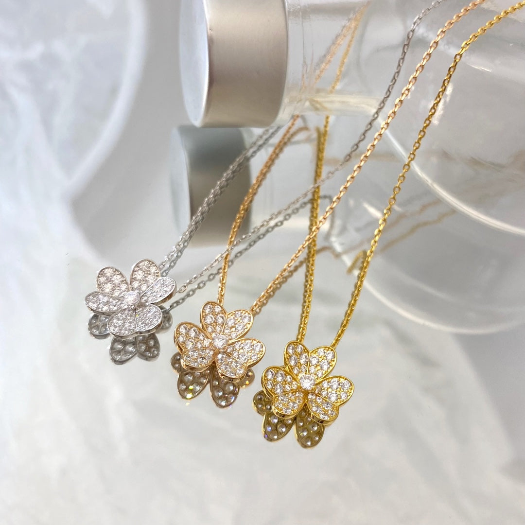 [⭐Hevara Jewelry]FLOWER DIAMOND NECKLACE