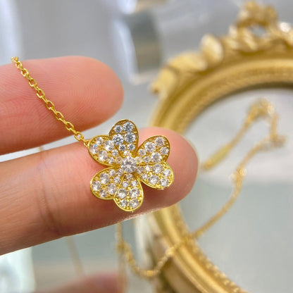 [⭐Hevara Jewelry]FLOWER DIAMOND NECKLACE