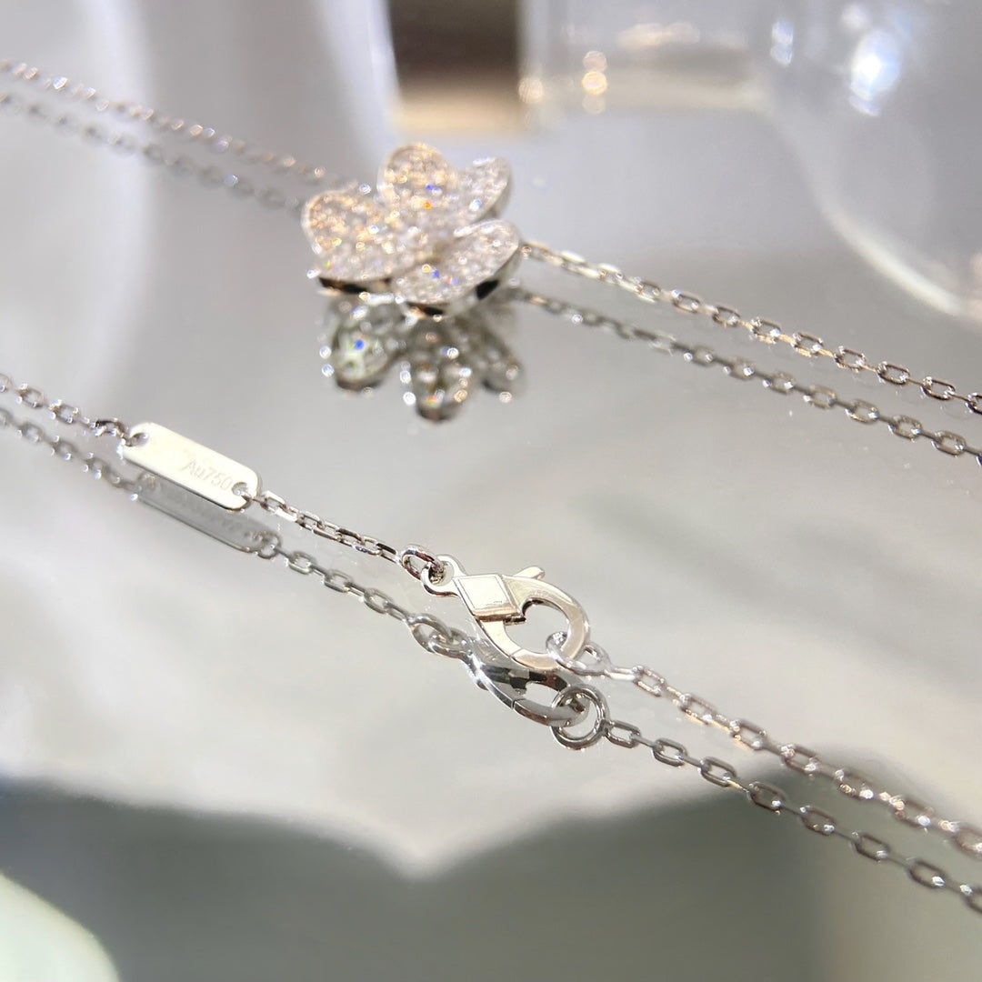 [⭐Hevara Jewelry]FLOWER DIAMOND NECKLACE