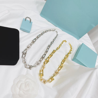 [Hevara Jewelry]HARDWEAR NECKLACE DIAMOND PAVED