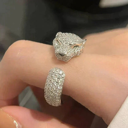 [⭐Hevara Jewelry]PANTHERE 5.5MM ALL DIAMOND RING
