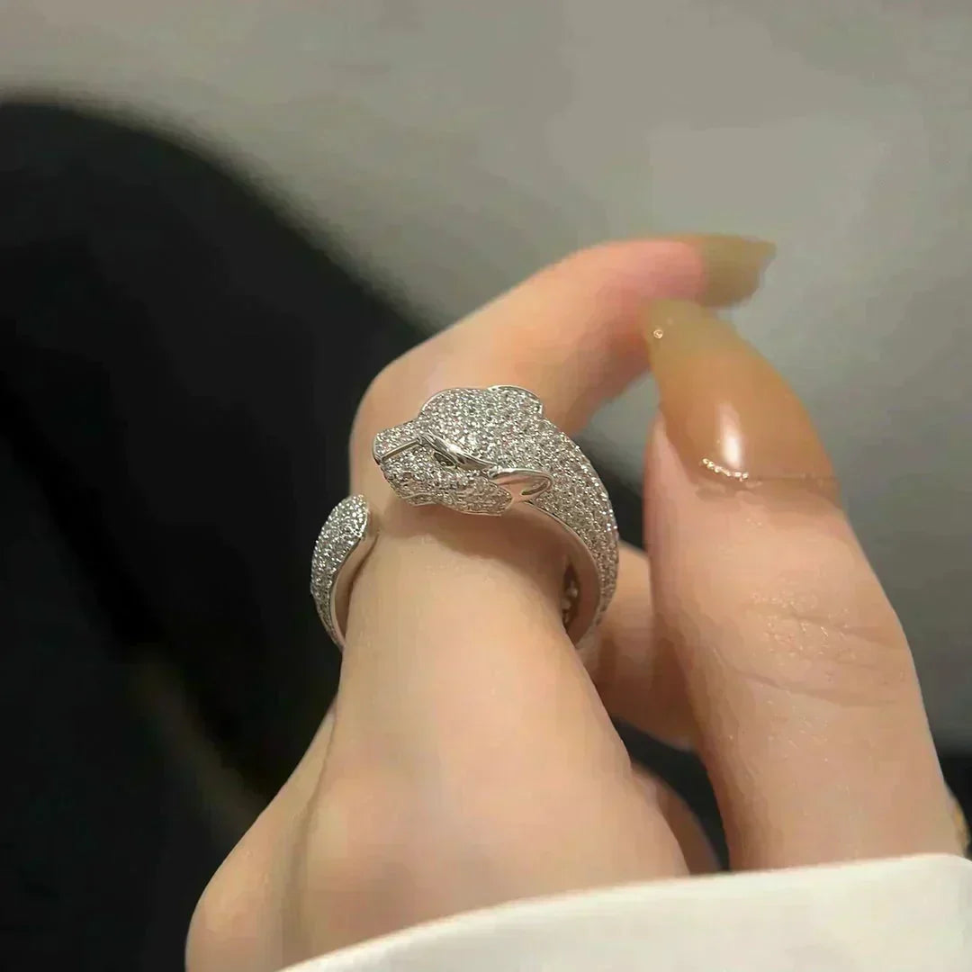 [⭐Hevara Jewelry]PANTHERE 5.5MM ALL DIAMOND RING