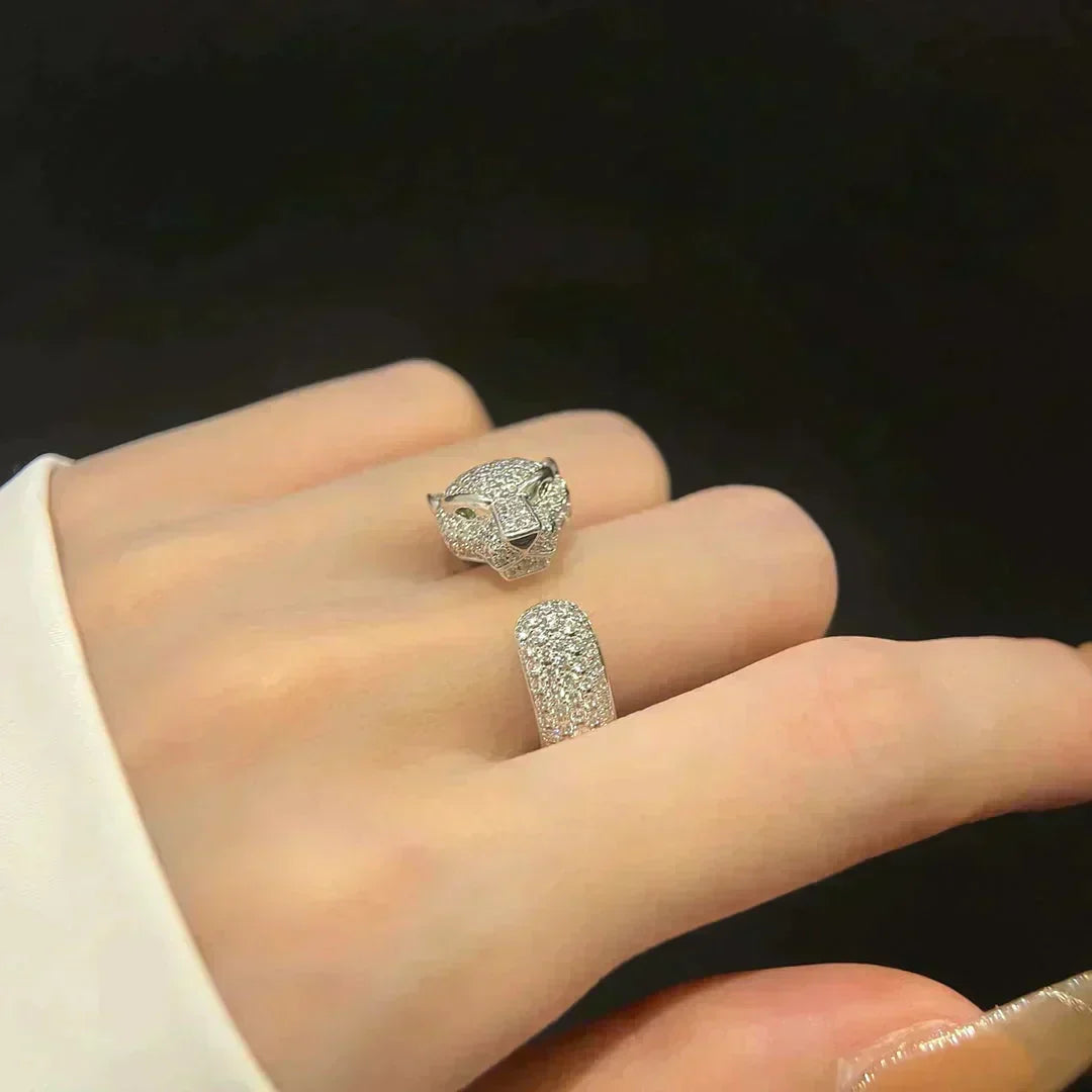 [⭐Hevara Jewelry]PANTHERE 5.5MM ALL DIAMOND RING