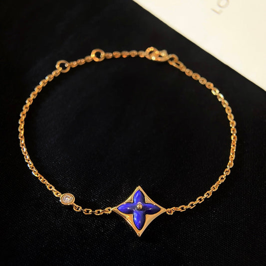 [⭐Hevara Jewelry]COLOR STAR PINK GOLD DIAMOND BRACELET