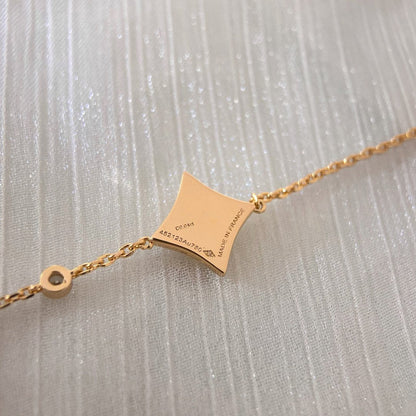 [⭐Hevara Jewelry]COLOR STAR PINK GOLD DIAMOND BRACELET