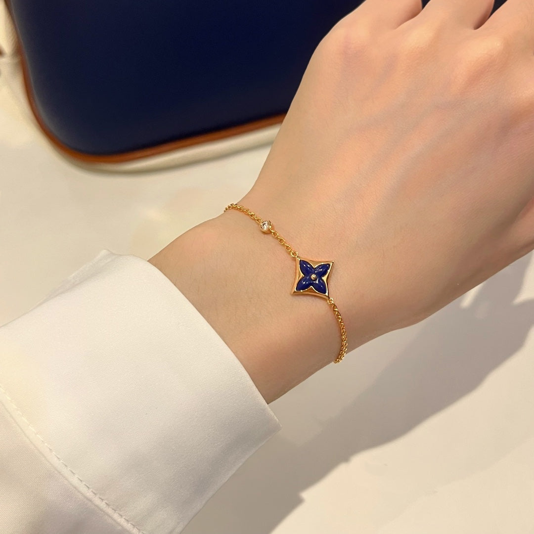 [⭐Hevara Jewelry]COLOR STAR PINK GOLD DIAMOND BRACELET