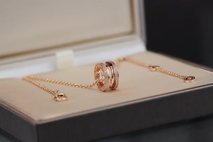 [⭐Hevara Jewelry]ZERO 1 PINK GOLD NECKLACE