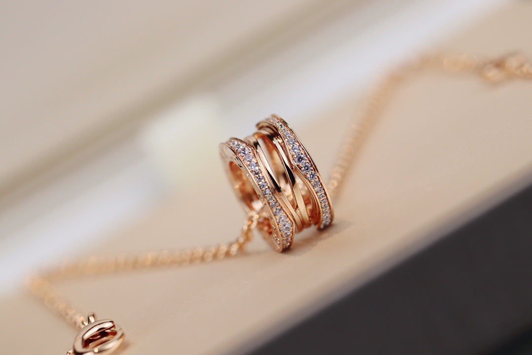 [⭐Hevara Jewelry]ZERO 1 PINK GOLD NECKLACE