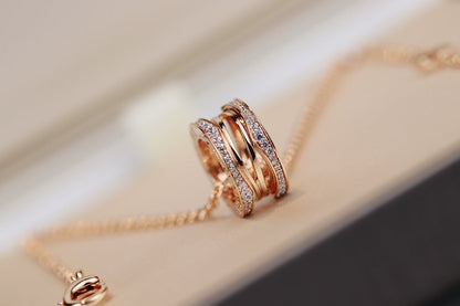 [⭐Hevara Jewelry]ZERO 1 PINK GOLD NECKLACE