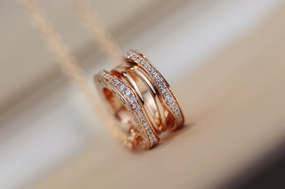 [⭐Hevara Jewelry]ZERO 1 PINK GOLD NECKLACE