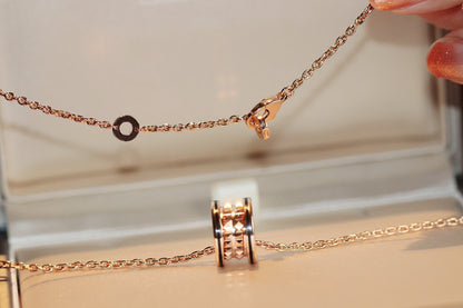 [⭐Hevara Jewelry]ZERO 1 ROCK PEDANT PINK GOLD BLACK NECKLACE