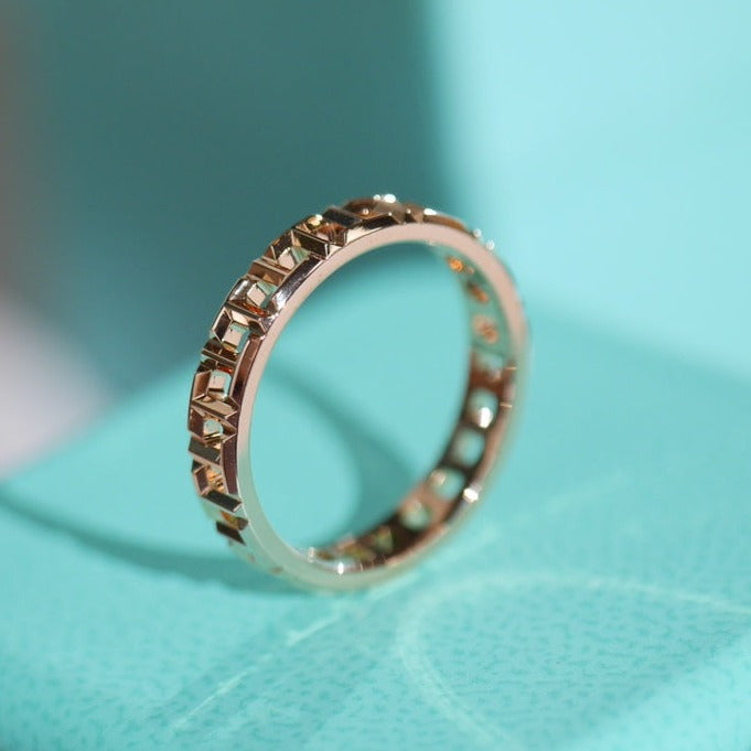 [Hevara Jewelry]T TRUE 3.5MM PINK GOLD RING
