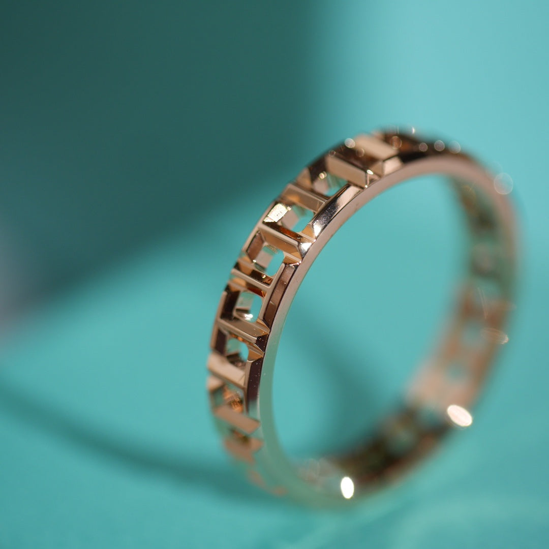 [Hevara Jewelry]T TRUE 3.5MM PINK GOLD RING