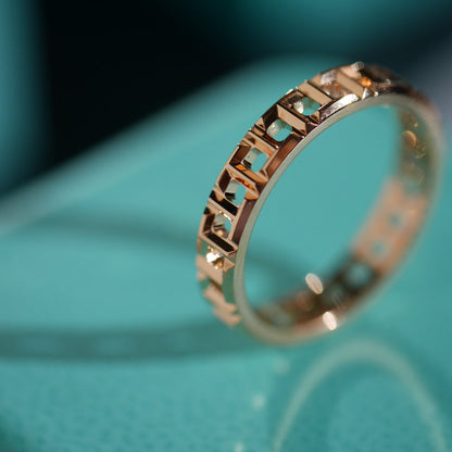 [Hevara Jewelry]T TRUE 3.5MM PINK GOLD RING