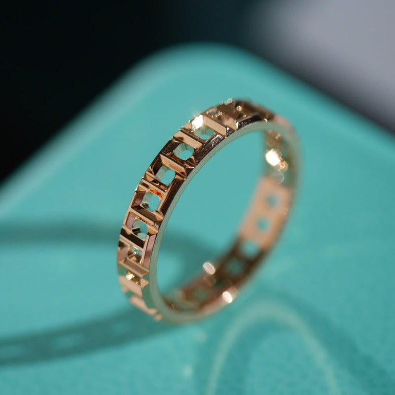 [Hevara Jewelry]T TRUE 3.5MM PINK GOLD RING