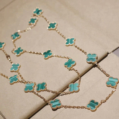 [⭐Hevara Jewelry]CLOVER 20 MOTIFS MALACHITE GOLD