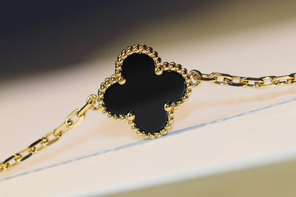 [⭐Hevara Jewelry]CLOVER 20 MOTIFS ONYX ROSE GOLD
