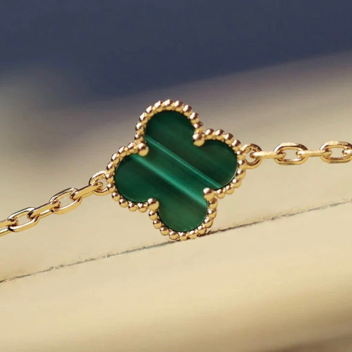 [⭐Hevara Jewelry]CLOVER 20 MOTIFS MALACHITE GOLD
