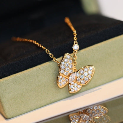 [⭐Hevara Jewelry]BUTTERFLY DIAMOND NECKLACE