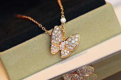 [⭐Hevara Jewelry]BUTTERFLY DIAMOND NECKLACE