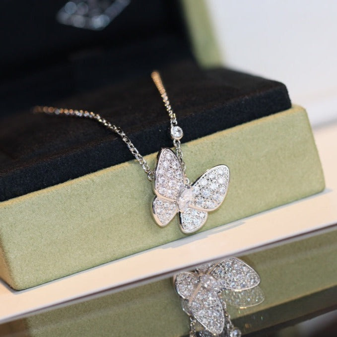 [⭐Hevara Jewelry]BUTTERFLY DIAMOND NECKLACE