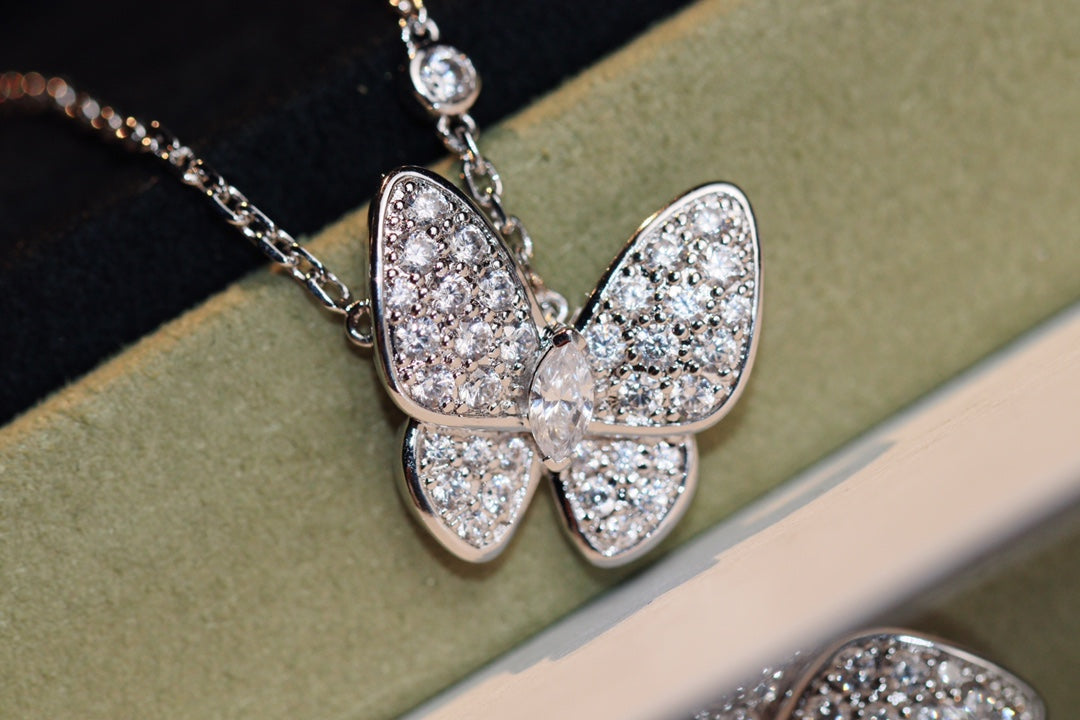 [⭐Hevara Jewelry]BUTTERFLY DIAMOND NECKLACE