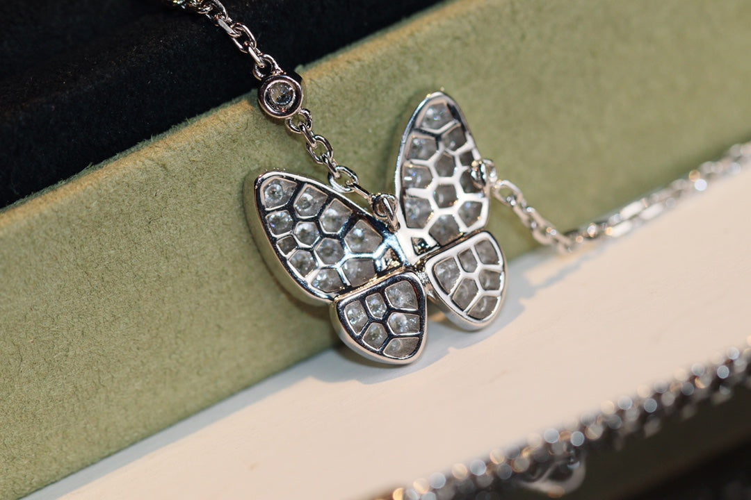 [⭐Hevara Jewelry]BUTTERFLY DIAMOND NECKLACE
