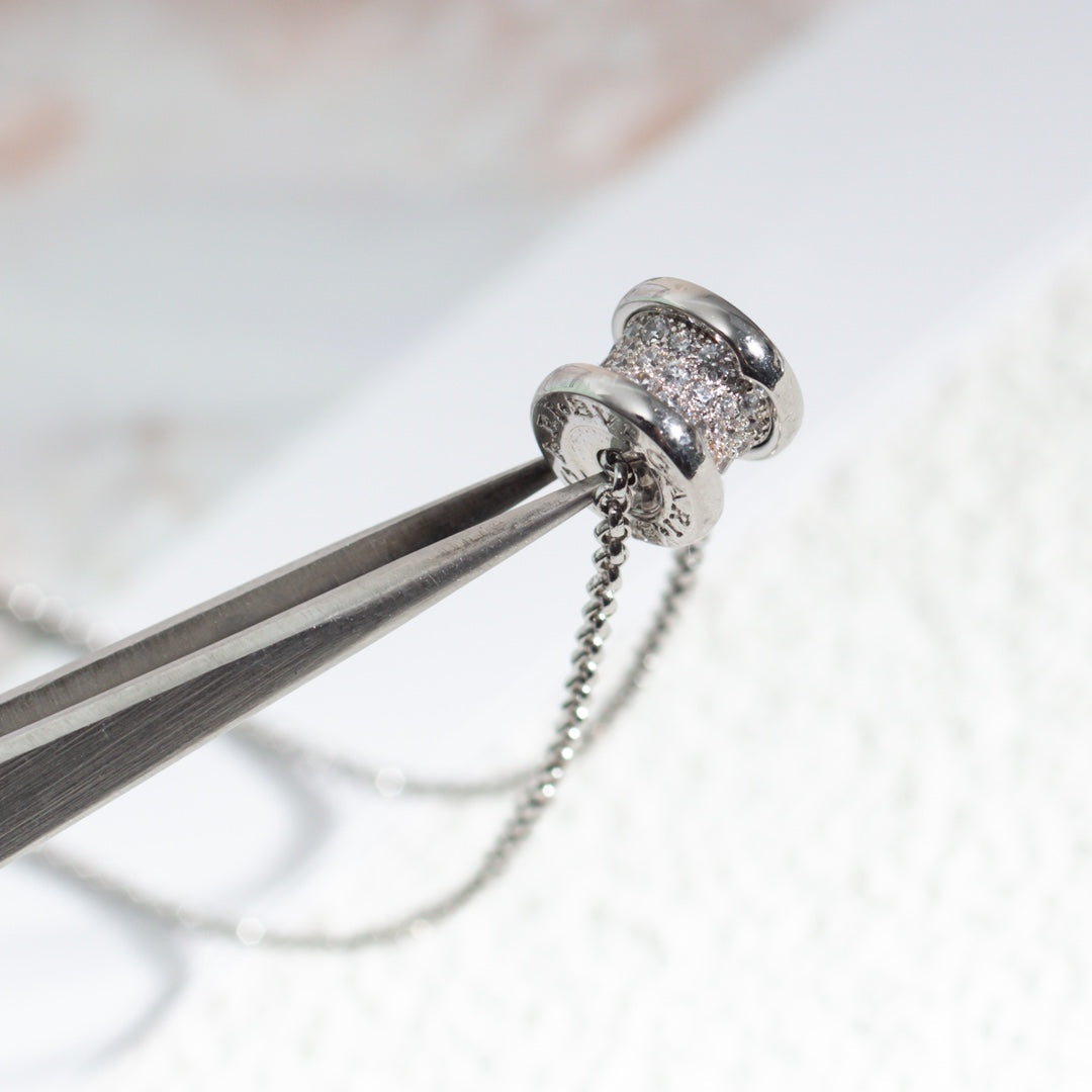 [⭐Hevara Jewelry]ZERO 1 SILVER DIAMOND NECKLACE