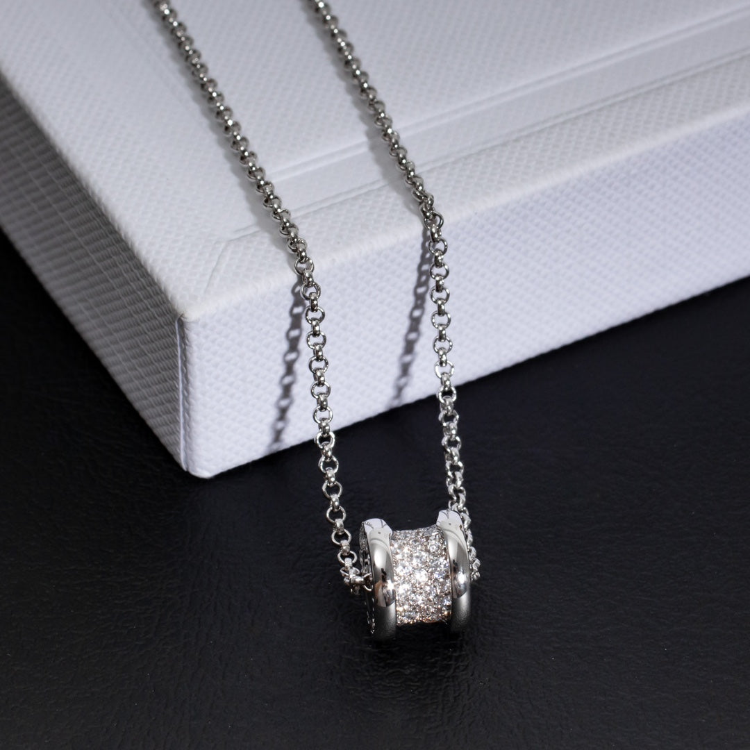 [⭐Hevara Jewelry]ZERO 1 SILVER DIAMOND NECKLACE