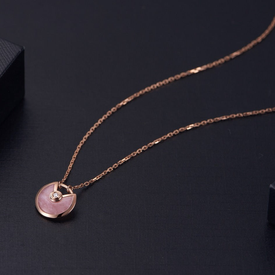 [⭐Hevara Jewelry]AMULETTE ROSE GOLD PINK MOP NECKLACE