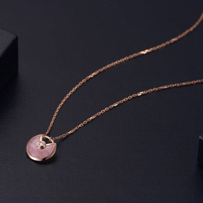[⭐Hevara Jewelry]AMULETTE ROSE GOLD PINK MOP NECKLACE
