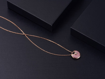 [⭐Hevara Jewelry]AMULETTE ROSE GOLD PINK MOP NECKLACE