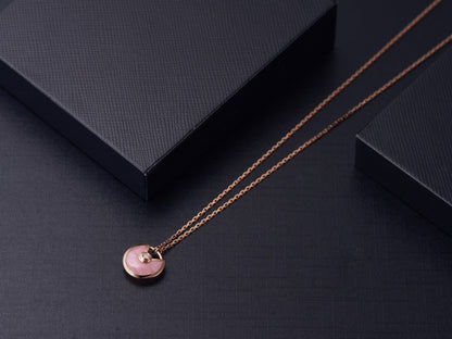 [⭐Hevara Jewelry]AMULETTE ROSE GOLD PINK MOP NECKLACE